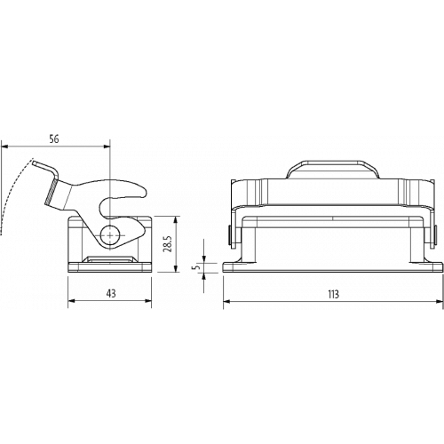 70MH-GAFNL-B000000 B16 Bulkhead mounted h., IP65