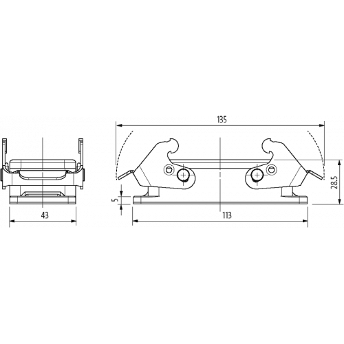 70MH-GAFNQ-B000000 B16 Bulkhead mounted h., IP65