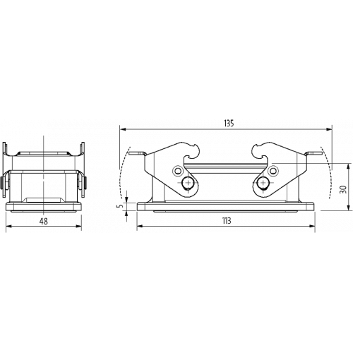 70MH-GAFNQ-B000100 B16 Bulkhead mounted h., IP67