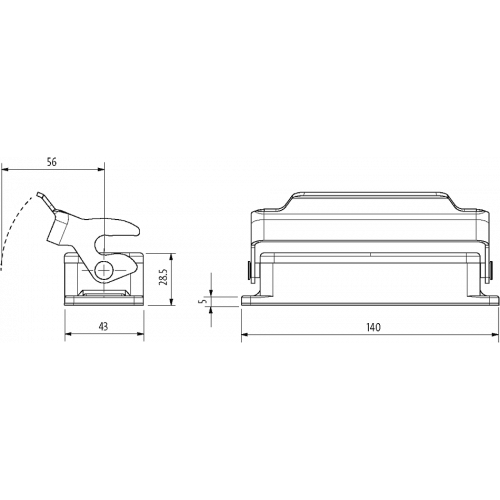 70MH-GAGNL-B000000 B24 Bulkhead mounted h., IP65
