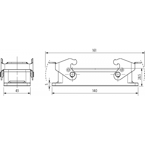 70MH-GAGNQ-B000000 B24 Bulkhead mounted h., IP65