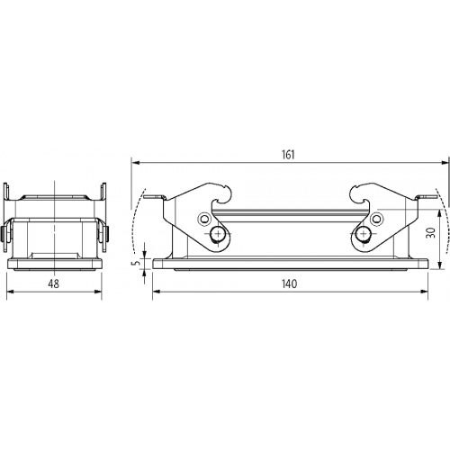 70MH-GAGNQ-B000100 B24 Bulkhead mounted h., IP67