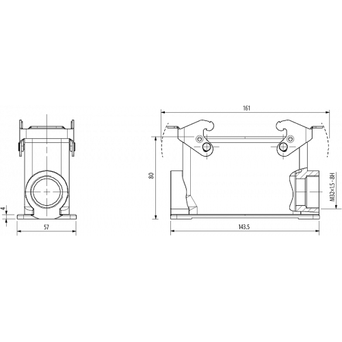 70MH-GSGHQ-B01D000 B24 Surface mounted h., high profile, IP65