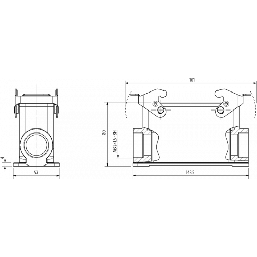 70MH-GSGHQ-B02D000 B24 Surface mounted h., high profile, IP65