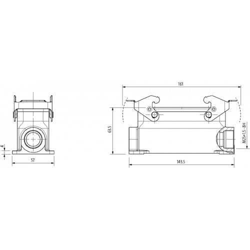 70MH-GSGNQ-B01C000 B24 Surface mounted h., low profile, IP65