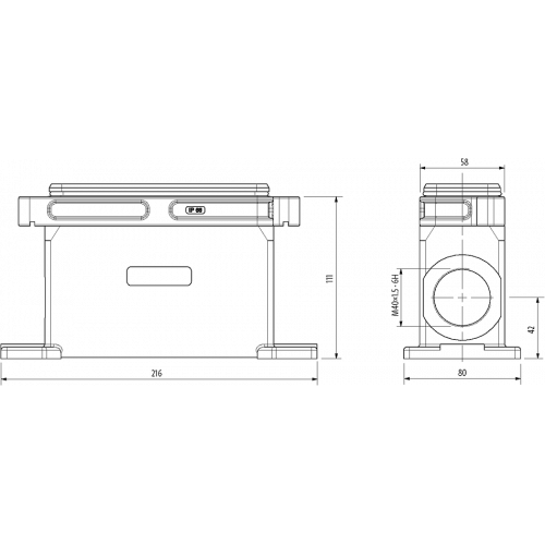 70MH-GSGNS-B01E200 B24 Surface mounted h., IP68
