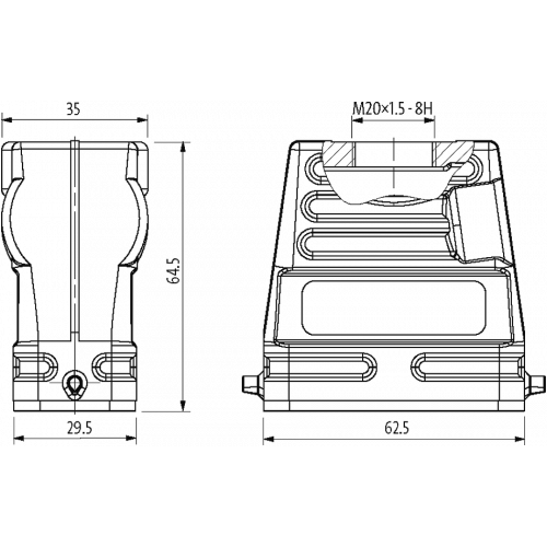 70MH-GTBHL-A01B000 A10 Hood, high profile, IP65