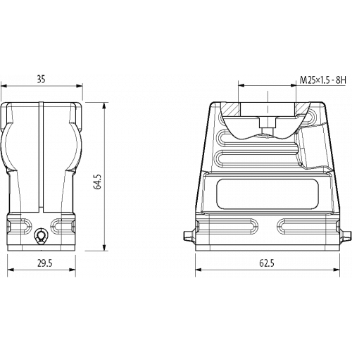 70MH-GTBHL-A01C000 A10 Hood, high profile, IP65