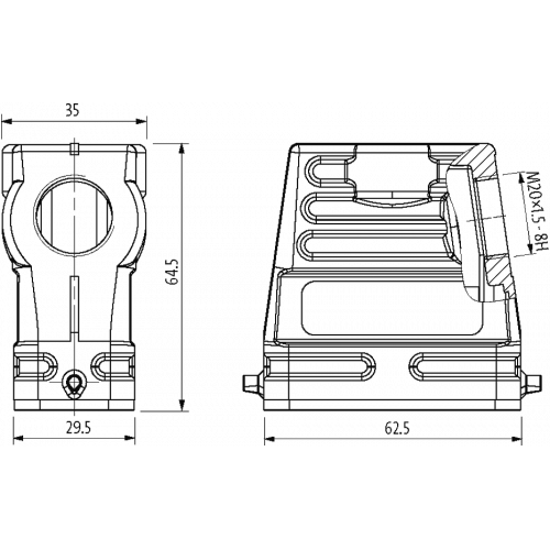 70MH-GTBHL-A02B000 A10 Hood, high profile, IP65