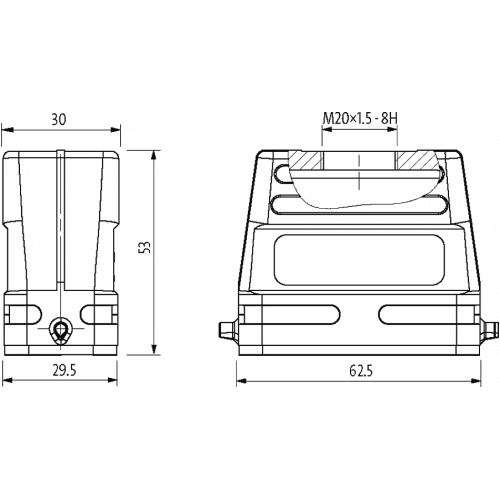 70MH-GTBNL-A01B000 A10 Hood, low profile, IP65