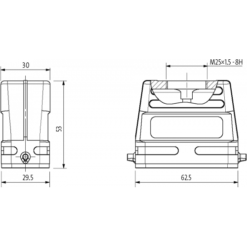 70MH-GTBNL-A01C000 A10 Hood, low profile, IP65