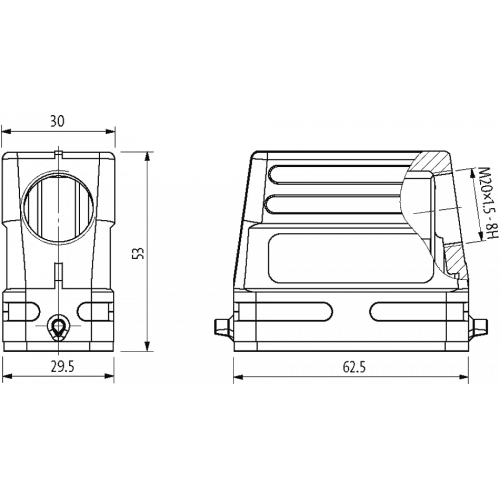 70MH-GTBNL-A02B000 A10 Hood, low profile, IP65