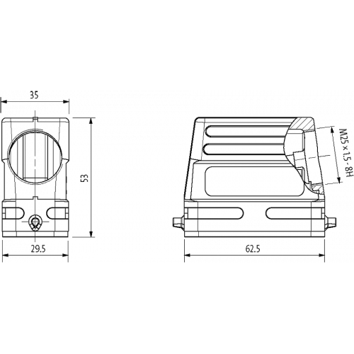 70MH-GTBNL-A02C000 A10 Hood, low profile, IP65