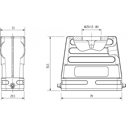 70MH-GTCHL-A01C000 A16 Hood, high profile, IP65