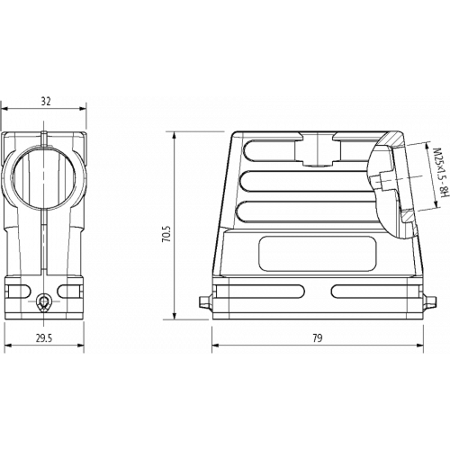 70MH-GTCHL-A02C000 A16 Hood, high profile, IP65