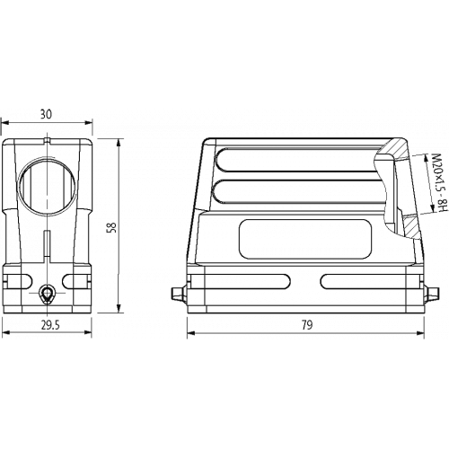 70MH-GTCNL-A02B000 A16 Hood, low profile, IP65