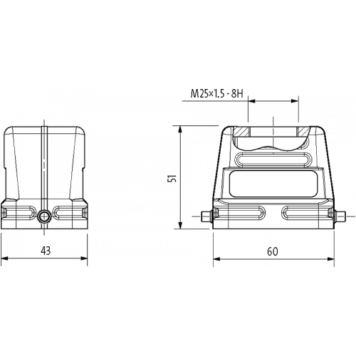 70MH-GTDNL-A01C100 B6 Hood,low profile, IP67
