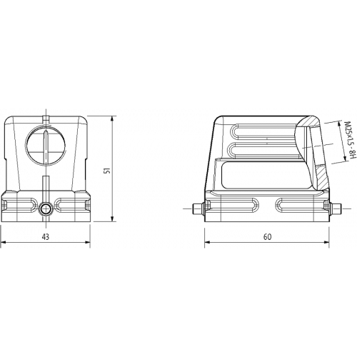 70MH-GTDNL-A02B000 B6 Hood, low profile, IP65