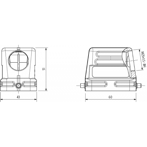 70MH-GTDNL-A02C000 B6 Hood, low profile, IP65