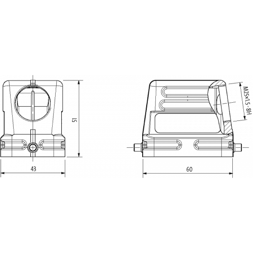 70MH-GTDNL-A02C100 B6 Hood, low profile, IP67