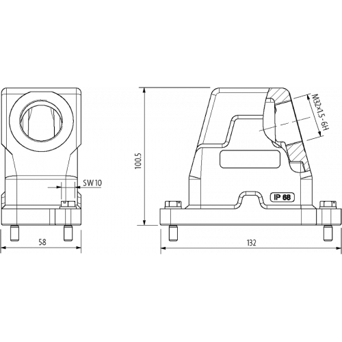 70MH-GTDNS-A02D200 B6 Hood, IP68