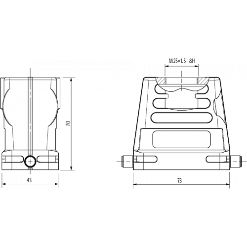 70MH-GTEHL-A01C000 B10 Hood, high profile, IP65