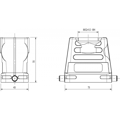 70MH-GTEHL-A01D000 B10 Hood, high profile, IP65