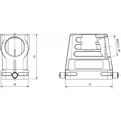 70MH-GTEHL-A02D000 B10 Hood, high profile, IP65