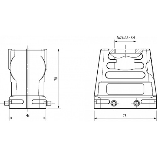 70MH-GTEHQ-A01C000 B10 Hood, high profile, IP65