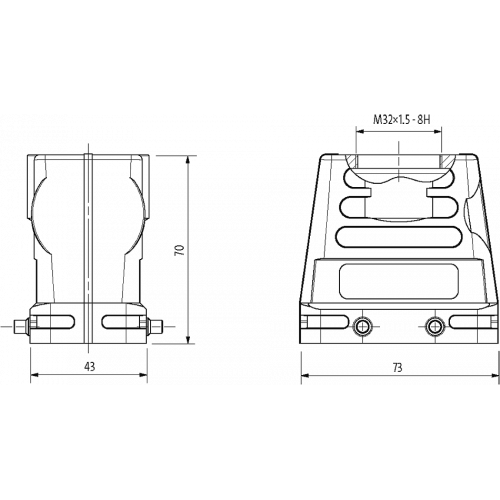 70MH-GTEHQ-A01D000 B10 Hood, high profile, IP65