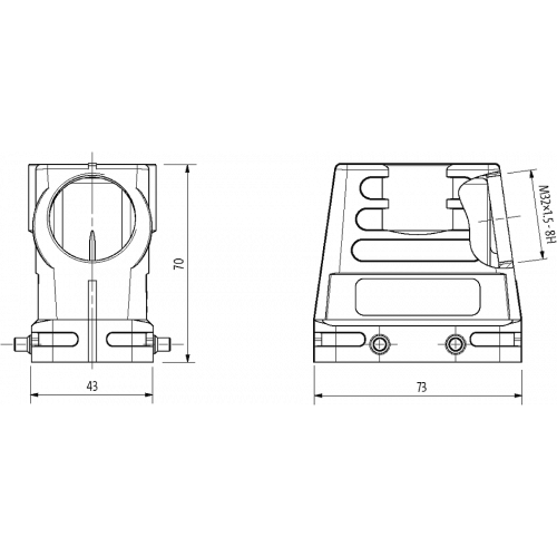 70MH-GTEHQ-A02D000 B10 Hood, high profile, IP65