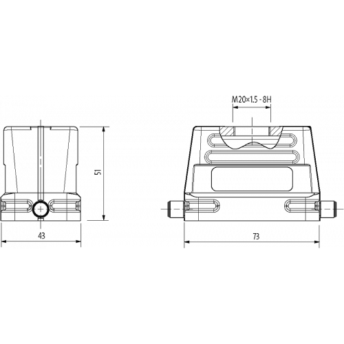 70MH-GTENL-A01B000 B10 Hood, low profile, IP65