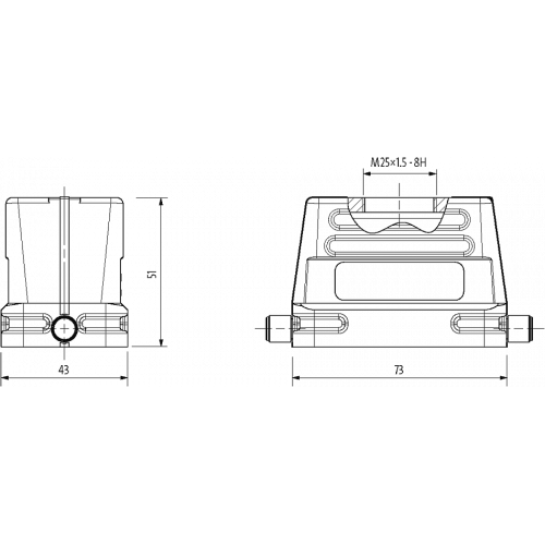 70MH-GTENL-A01C000 B10 Hood, low profile, IP65