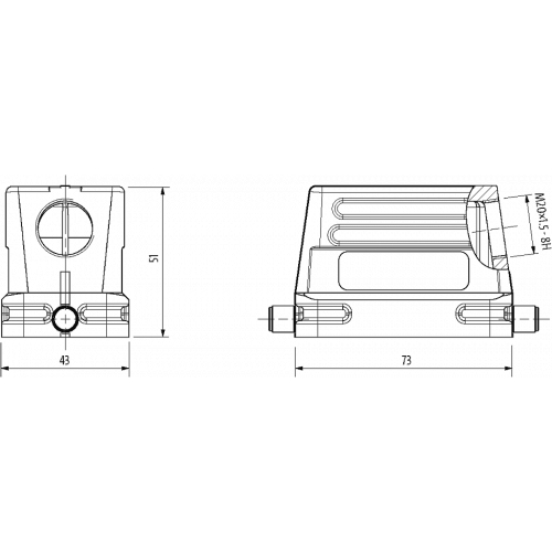 70MH-GTENL-A02B000 B10 Hood, low profile, IP65