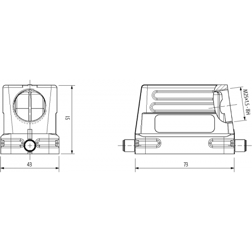 70MH-GTENL-A02C000 B10 Hood, low profile, IP65