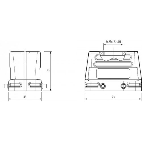 70MH-GTENQ-A01C000 B10 Hood, low profile, IP65
