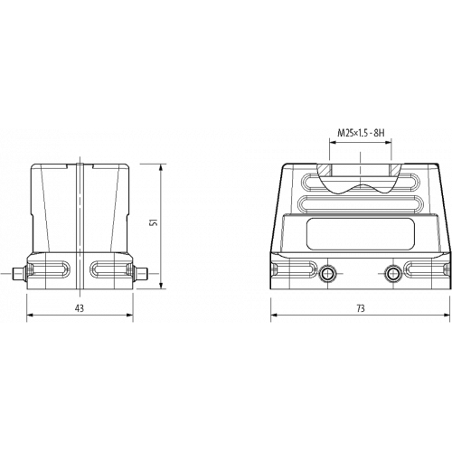 70MH-GTENQ-A01C100 B10 Hood, low profile, IP67