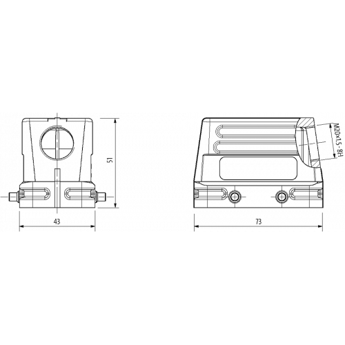 70MH-GTENQ-A02B000 B10 Hood, low profile, IP65