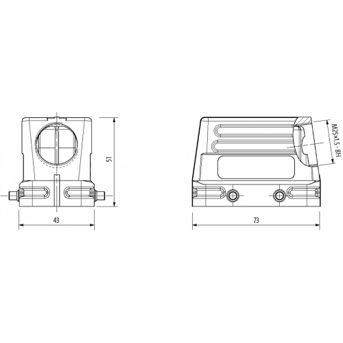 70MH-GTENQ-A02C000 B10 Hood, low profile, IP65