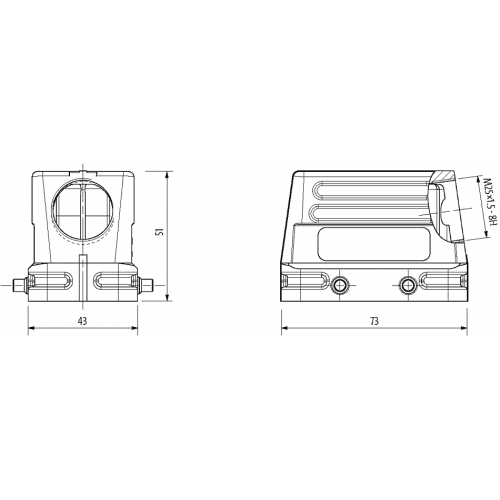 70MH-GTENQ-A02C100 B10 Hood, low profile, IP67