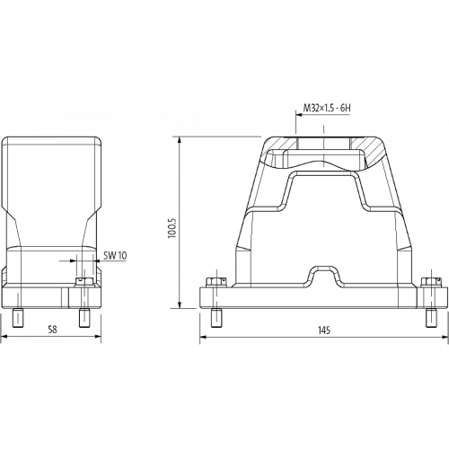 70MH-GTENS-A01D200 B10 Hood, IP68