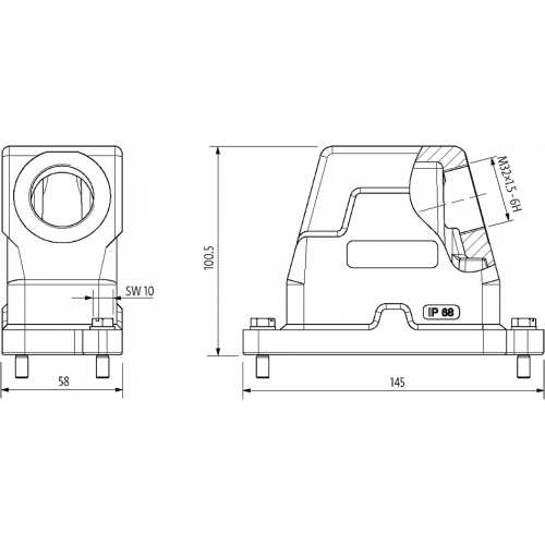70MH-GTENS-A02D200 B10 Hood, IP68