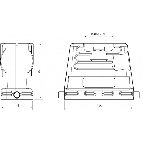 70MH-GTFHL-A01E000 B16 Hood, high profile, IP65