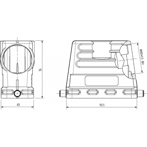 70MH-GTFHL-A02E000 B16 Hood, high profile, IP65