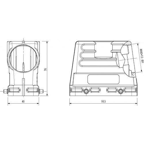 70MH-GTFHQ-A02E000 B16 Hood, high profile, IP65