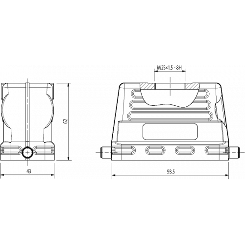 70MH-GTFNL-A01C000 B16 Hood, low profile, IP65