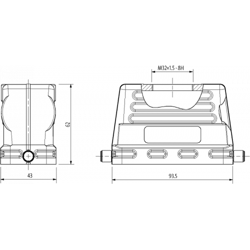 70MH-GTFNL-A01D000 B16 Hood, low profile, IP65