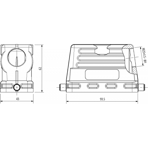 70MH-GTFNL-A02C000 B16 Hood, low profile, IP65