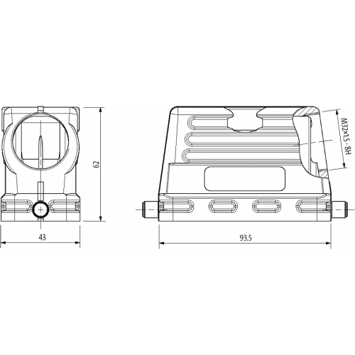70MH-GTFNL-A02D000 B16 Hood, low profile, IP65