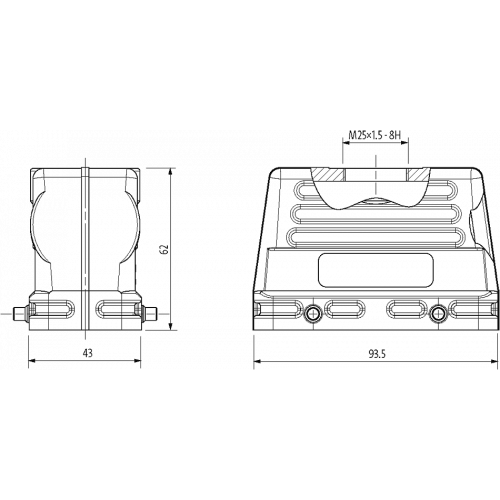 70MH-GTFNQ-A01C000 B16 Hood, low profile, IP65